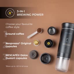 CHiATO brewPLAY Draagbaar espresso machine - Zwart — thumbnail 3