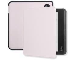 Lunso Geschikt voor Kobo Libra Colour hoes (7 inch) - sleepcover - Lichtroze
