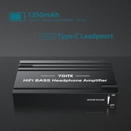 Hoofdtelefoonversterker voor HiFi Audio - Draagbare en Oplaadbare Stereo voor MP3, MP4, Telefoons en Computers — thumbnail 2
