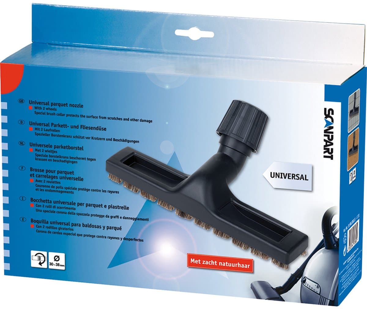 Scanpart parketborstel 30 tot 38 mm - Geschikt voor alle merken behalve Hoover en Vorwerk - Voor gladde vloeren zoals hout en laminaat - Universeel — afbeelding 1