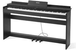 VEVOR Digitale Piano, 88 Toetsen Volledig Gewogen, Aanslaggevoelige Elektrische Piano met Meubelstandaard, Voeding, Drievoudig Pedaal, 680 Toetsen, Ondersteunt Draadloze Verbinding, met Hoofdtelefoon, voor Beginners — thumbnail 1
