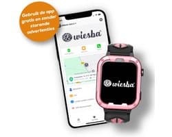 Wiesba WB40 - smartwatch kinderen - gps horloge kind - kinderhorloge bellen - gps tracker kinderhorloge - kinderhorloge met gps - kinderhorloge - Roze
