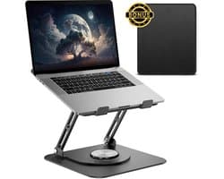 Villux Laptop Standaard Ergonomisch - Laptop Standaard Verstelbaar - Laptophouder - Laptopstandaard - Laptop Verhoger - Laptop Standaard Opvouwbaar - Inclusief Ebook - Inclusief Muismat