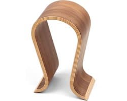 Headset Standaard - Koptelefoonhouder - Houten - Koptelefoon Haak - Hoofdtelefoon Hanger - Opbergrek - voor Alle Koptelefoonformaten - 155*100*255mm - Bruin