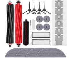 Accessoires gescht voor Roborock S8 MaxV Ultra Stofzuiger, 2 Hoofdborstels, 4 HEPA-filters, 4 Dweilen, 4 Zijdoppen, 4 Stofzakken, 4 Zijborstels, 1 Zelfreinigende Borstel, 1 Borstelset