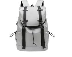 Rugzak - Laptoprugzak voor heren en dames - Waterdicht en diefstalbestendig - Casual reistas - Dagelijkse werktas - 20L wandelrugzak - Geschikt voor 15,6-inch laptops - Grijs