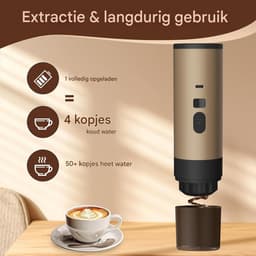 Draagbare capsule - koffiezetapparaat - 23,5 * 6,5 * 6,5 cm - Koffiezetapparaat voor thuis - Koffiezetapparaat voor buiten en op reis - 3-in-1 draagbaar koffiezetapparaat - Capaciteit 90 ml - Geschikt voor kantoor, kamperen, reizen, enz. — thumbnail 4