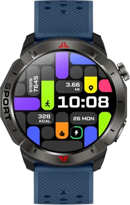 Knobbout Outdoor GPS Smartwatch – 1.43” AMOLED Scherm (466×466) – Bluetooth Bellen – Always-On Display (AOD)-Dubbele Frequentie + 6-Satelliet Locatie – Kompas, Hoogtemeter, Barometer – 100+ Sportmodi – IP68 Waterdicht – 10 Dagen Batterijduur- Blauw — thumbnail 4