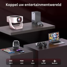 ApexArte® Mini Beamer - Projector met Wifi - Bluetooth — thumbnail 5