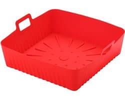23cm Grote Airfryer Siliconen Mand Liner 9-inch XXL Airfryer Vorm Herbruikbare Vierkante Ovenbakplaat, Geschikt voorCosori Ninja 6-8QT
