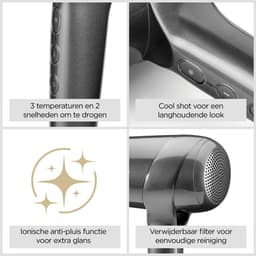 BABYLISS Titanium Shine Föhn D6200DE Föhn Metaalgrijs — thumbnail 3