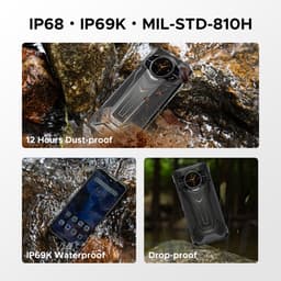 DOOGEE S200 PLUS 5G - Robuuste Smartphone - Robuuste Telefoon - 36 GB RAM + 512 GB ROM /2TB TF - Android 15 - 11100 mAh/33W - Dimensity 7300 - 6,72 inch + 120 Hz - Face ID - NFC - Bluetooth 5.4 -1.32" ronde AMOLED display - Goud — thumbnail 4