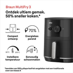 Braun MultiFry 3 - HF3000 - 4,3L - tot 4 personen - Vaatwasbestendige Lade — thumbnail 8