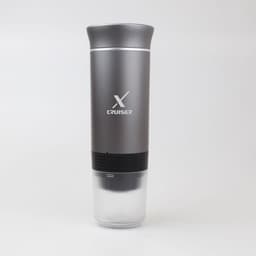 Xcruiser Draagbare koffiezetapparaat, 3-in-1 espressomachine, elektrische verwarming voor reizen, compatibel met kleine en grote capsules en gemalen koffie, USB-opladen voor 12 V, auto en camping (zwart) — thumbnail 1