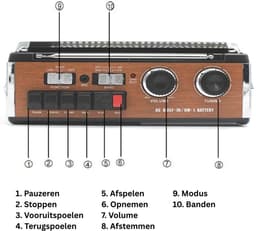 Cassette Speler - Walkman - Zwart en Bruin — thumbnail 4