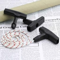 Starthendel voor grasmaaier, terugslagstartkoord met 3 starthendels, accessoires voor grasmaaiers met snoer voor de meeste grasmaaiers-Een meter touw — thumbnail 3