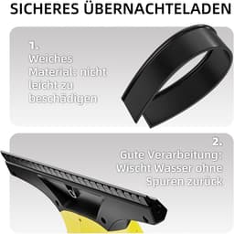 Geschikt voor Kärcher raamstofzuiger accessoires WV1 WV2 WV5 vervangingsonderdelen, 3 accessoire microvezel dweilhoezen + 2 rubberen liptrekkers, Kärcher reinigingsvervanglip vervangingsonderdelen — thumbnail 2
