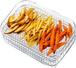 Geschikt voor Ninja Airfryer DZ201 - 3-laags toast/dehydrator frame - 304 roestvrij staal - dubbele heteluchtfriteuse accessoires — thumbnail 5
