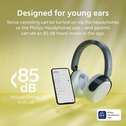 PHILIPS TAK5500RT/00 draadloze over-ear-kinderkoptelefoon - Noice Canceling Pro - veilig want volumebeperking 85dB - Draadloos audio delen - Opvouwbaar - App bestuurbaar/instelbaar — thumbnail 4