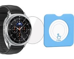 Screenprotector geschikt voor Samsung Galaxy Watch 8 Classic 46mm – Gehard Glas Screen Protector + Installatietool
