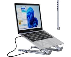 ANMI® Multi-poort HUB - HDMI 5-in-1 Dockingstation - Laptopstandaard - Computerstandaard - Draagbare USB-C Hub voor Laptops