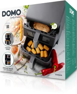 DOMO DO550FR Dubbele Airfryer XX - Heteluchtfriteuse - 3,5 + 6,5 L – 2500 W - Grijs — thumbnail 5