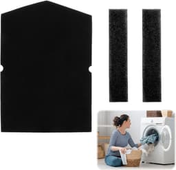 Droogfilterset gescht voor Miele wasdroger, vervanging voor onderdeelnummers 6057930, 9688381, 9688380, warmtewisselingsfilter, schuimstoffilter, sponsfilter, pluisfilter voor warmtepompdroger — thumbnail 1