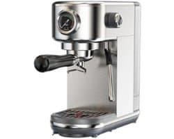 Trendique - Espressomachine - Koffiezetapparaat - Koffiemachines - Roestvrijstaal - zilverkleur - 20 bar - Semi- automatisch