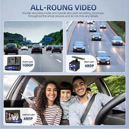 3 Camera Lens 4.0 In Auto DVR Dash Cam HD Dash Camera Dual Lens Video Recorder 1080P Black Box Cycle Dashcam Spiegel（Geen geheugenkaart meegeleverd） — thumbnail 3