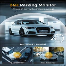 Dubbele dashcam voor in de auto, voor- en binnenkant, autobeveiligingsvideorecorder met audio, 1080P, voertuigcamera, plug-and-play, WDR, nachtzicht, automatische vergrendeling met G-sensor, 2 inch scherm（Met 8G geheugenkaart） — thumbnail 2