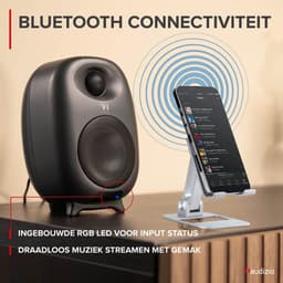 Stereo set - Audizio RS60 HiFi speakers - Boekenplank speakers - Bluetooth - Donkergrijs - 120W — thumbnail 4