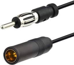 Autoradio antennekabel FM/AM met DIN-plug – coaxiale verlengkabel voor auto – 75 Ohm – Zwart — thumbnail 3