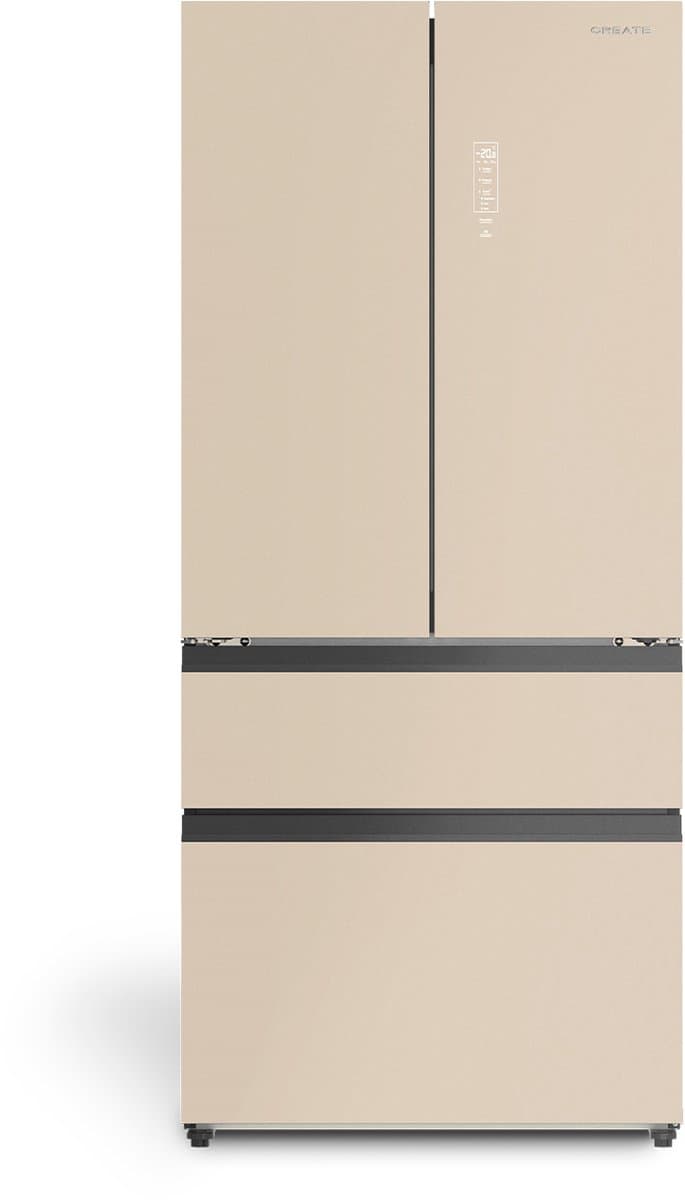 CREATE - Koelkast met openslaande deur 509L met Space Pro en Care+ - Zand - FRIDGE STUDIO FRENCH DOOR PRO 509 — afbeelding 1