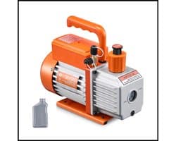 Vacuümpomp 9CFM 1HP 2-traps – HVAC Vacuümpomp – R134a R22 R410a Compatibel – 0,63 qt Oliecapaciteit – Dubbele Trap – Koelpomp – Efficiënt – Duurzaam – Zichtbare Olievenster – Industrieel & Residentieel Gebruik