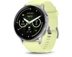 Garmin Venu 4 - Multisport smartwach - 45 mm - AMOLED - Zilverkleurig/citroen