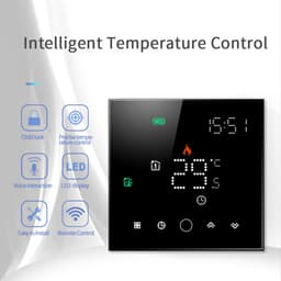 Durensa WIFI- Elektrische verwarmingsthermostaat | intelligent | Programmeerbaar | Inbouw | Zwart — thumbnail 3