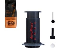 Aeropress Coffee Maker + Bristot 100% Arabica gemalen koffie 250gr