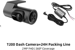 IMOU Dashcam T200 HD 1080P 1CH Auto Recorder met Continue Voeding (64gb) Zwart — thumbnail 2