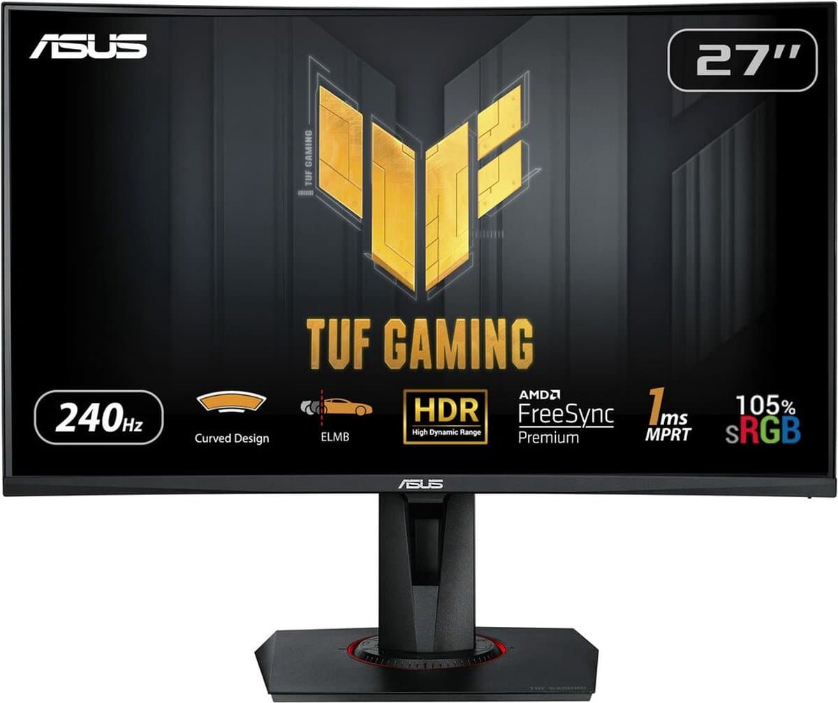ASUS TUF Gaming VG27VQM computermonitor 68,6 cm (27") 1920 x 1080 pixels full hd led zwart — afbeelding 1