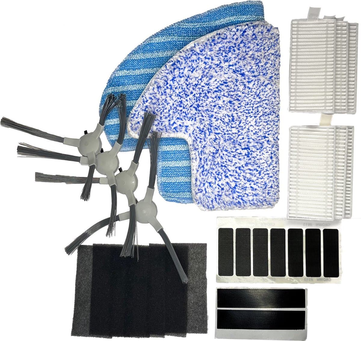 D2-Series Accessoiresset - Geschikt Voor CleanDays Robotstofzuiger D2-Series - Onderhoudsset - 19 delig - Geschikt voor D2-001 en D2-007 — afbeelding 1