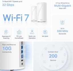 TP-Link Deco BE85 - Mesh WiFi - WiFi 7 - WiFi Versterker - 19000 Mbps - 2-Pack — thumbnail 2