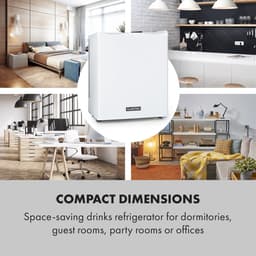 Klarstein Minibar Happy Hour 5-15°C geruisloos 23 dB ledverlichting - Minikoelkast - 23L - voor Hotelkamer voor Partykelder - Stil Compact - Mini Fridge Kleine Koelkast Hotelkoelkast Drankkoeler Compact Koelkast — thumbnail 5