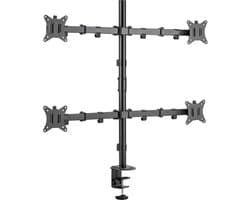 Monitorbeugel 4 beelschermen - monitorarm - tot 32 inch schermen - draaibaar kantelbaar roteerbaar