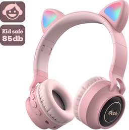 Kinder koptelefoon  Bluetooth DOBI roze - VOLUME BEGRENZING - 85DB — thumbnail 1