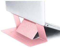 Laptops tandaard Verstelbare laptop computer stand Multi-hoekstandaard Tablet standaard Draagbare opvouwbare laptop verhoger Notebook houder standaard compatibel voor 9,7 tot 15,6-inch laptops - Licht roze