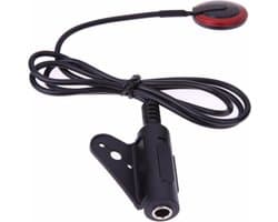 Premium Contact Microfoon voor Pickup Instrument - Gitaar, Viool & Ukelele - Contactmicrofoon - 1/4 Jack - Zwart/Rood