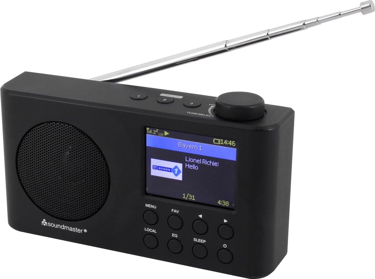 Soundmaster IR6500SW - Portable internetradio met ingebouwde accu en kleurendisplay, zwart — afbeelding 1