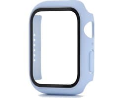 Hoesje geschikt voor Apple Watch 40MM - Hardcase - Screenprotector - Kunststof - Paars/Blauw