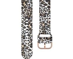 YONO Smartwatch Bandje - 20mm - geschikt voor Samsung Galaxy Watch 7 6 5 4 - Garmin Vivoactive 5/6 - Huawei - Polar - Special - Luipaard