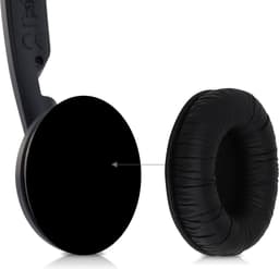 kwmobile 2x oorkussens geschikt voor Sennheiser PX200 / PX100 - Earpads voor koptelefoon in zwart — thumbnail 3